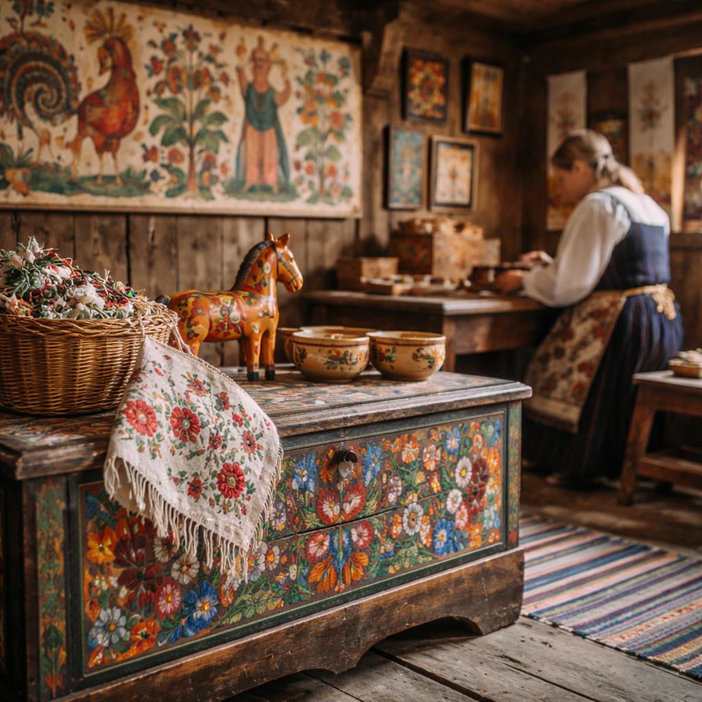 traditionel skandinavisk folkekunst