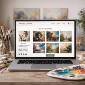 kunstner portfolio kan ligge på en hjemmeside